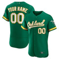 Custom Oakland Athletics Kelly Green Alternate Authentic Custom Jerseys