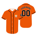 Custom Houston Astros Jerseys Orange Jersey Stitched Letter And Numbers For Men Women Youth