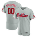 Custom Philadelphia Phillies Gray Road Authentic Custom Jerseys
