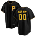 Custom Pittsburgh Pirates Black Alternate Replica Custom Jerseys