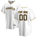 Custom Pittsburgh Pirates White Home Replica Custom Jerseys