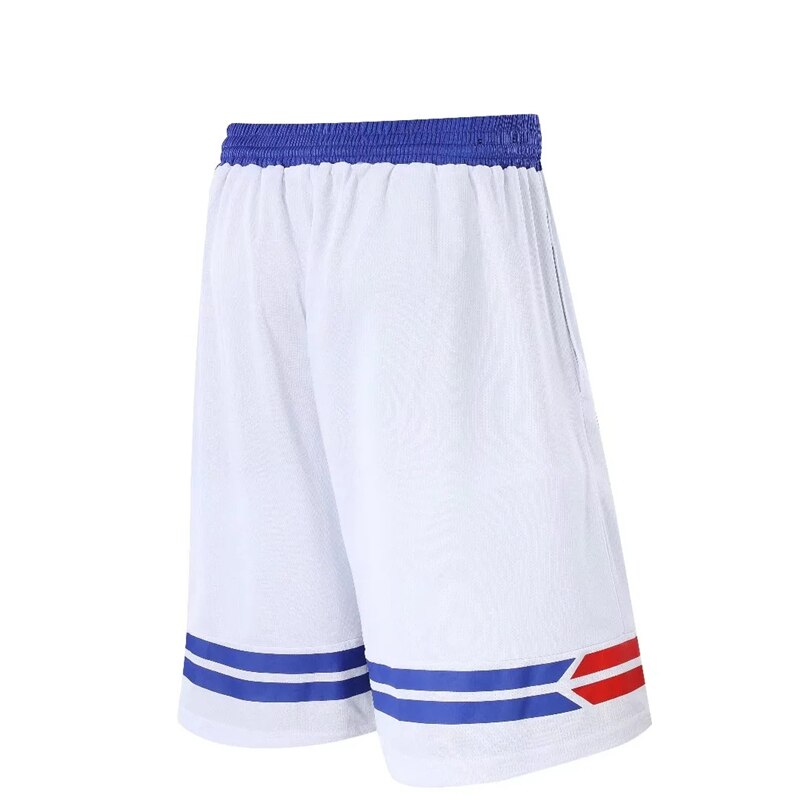 Men Basketball Shorts Athletic Loose Beach Shorts White