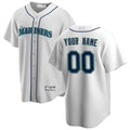 Custom Seattle Mariners White Home Replica Custom Jerseys