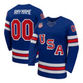 Custom USA 2026 Olympic Away Jersey Blue