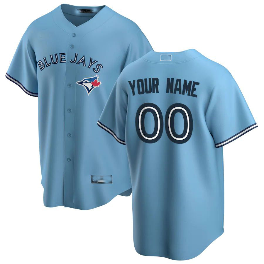 Custom Toronto Blue Jays Light Blue Alternate Replica Custom Jerseys