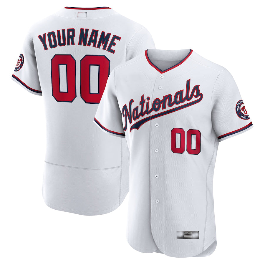 Custom Washington Nationals White Authentic Custom Jerseys