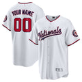 Custom Washington Nationals White Replica Custom Jerseys