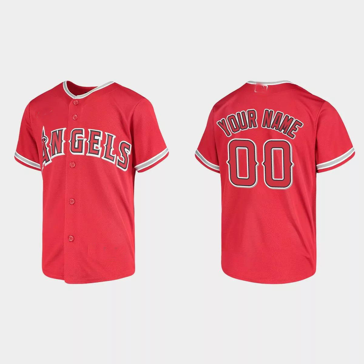 Custom Los Angeles Angels Red Replica Jerseys