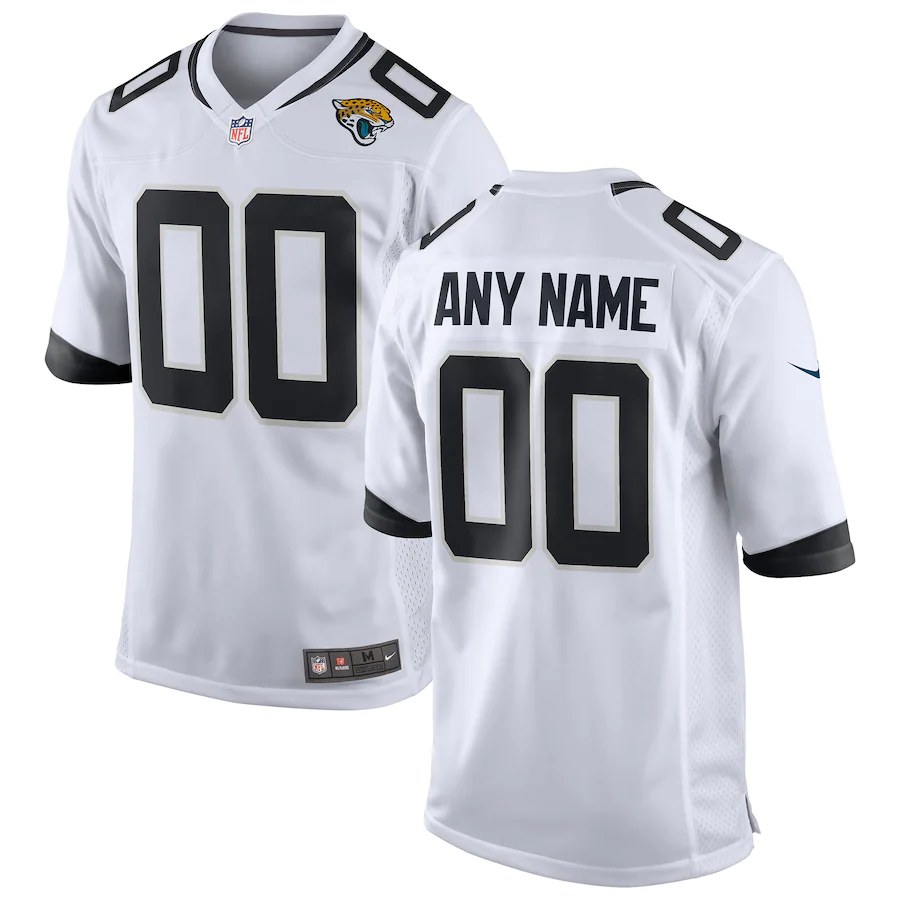 Mens Jacksonville Jaguars White Custom Game Jersey
