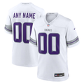 Mens Minnesota Vikings White Alternate Custom Game Jersey