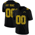 Custom Los Angeles Chargers Leopard Print Fashion Stitched Limited Jersey Black Stitched Jerseys