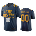 Custom Green Bay Packers Navy Stitched Limited City Edition Stitched Jerseys