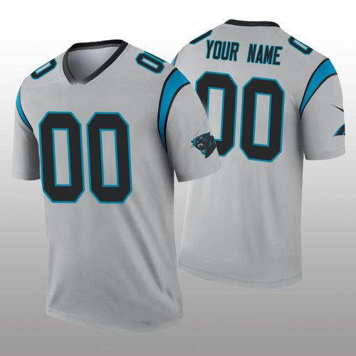 Custom Carolina Panthers silver Inverted Legend Jersey American Stitched Jerseys