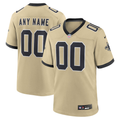 Mens New Orleans Saints Gold Gameday Golds Alternate Custom Game Jersey
