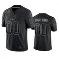 Mens Buffalo Bills Custom Black Reflective Limited Stitched Football Jersey