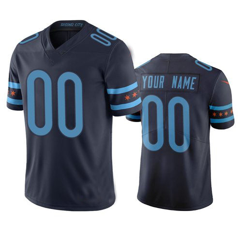 Custom Chicago Bears Navy Stitched Limited City Edition Stitched Jerseys
