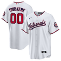 Mens Washington Nationals White Replica Custom Jersey