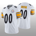 Mens Pittsburgh Steelers White Custom Game Jersey