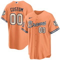 Custom Atlanta Braves Peaches n Cream Jersey Peach