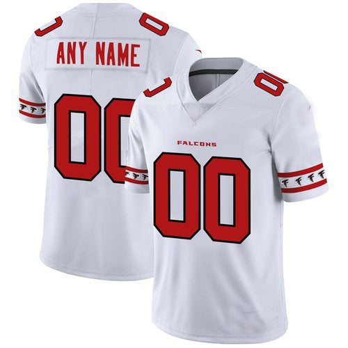 Custom Atlanta Falcons White Team Stitched Limited Stitched Jerseys