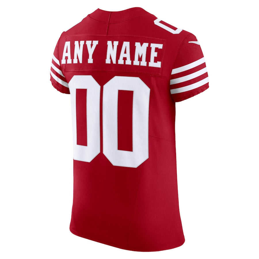 Mens Scarlet San Francisco 49ers Stitched Elite Custom Jersey