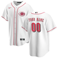Mens Cincinnati Reds White Home Replica Custom Jersey