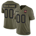 Mens San Francisco 49ers Custom Olive 2025 Salute to Service Lim