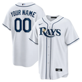 Mens Tampa Bay Rays White Home Replica Custom Jersey