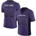 Custom B.Raven Mens American Purple Fashion Stitched Limited Stitched Football Jersey
