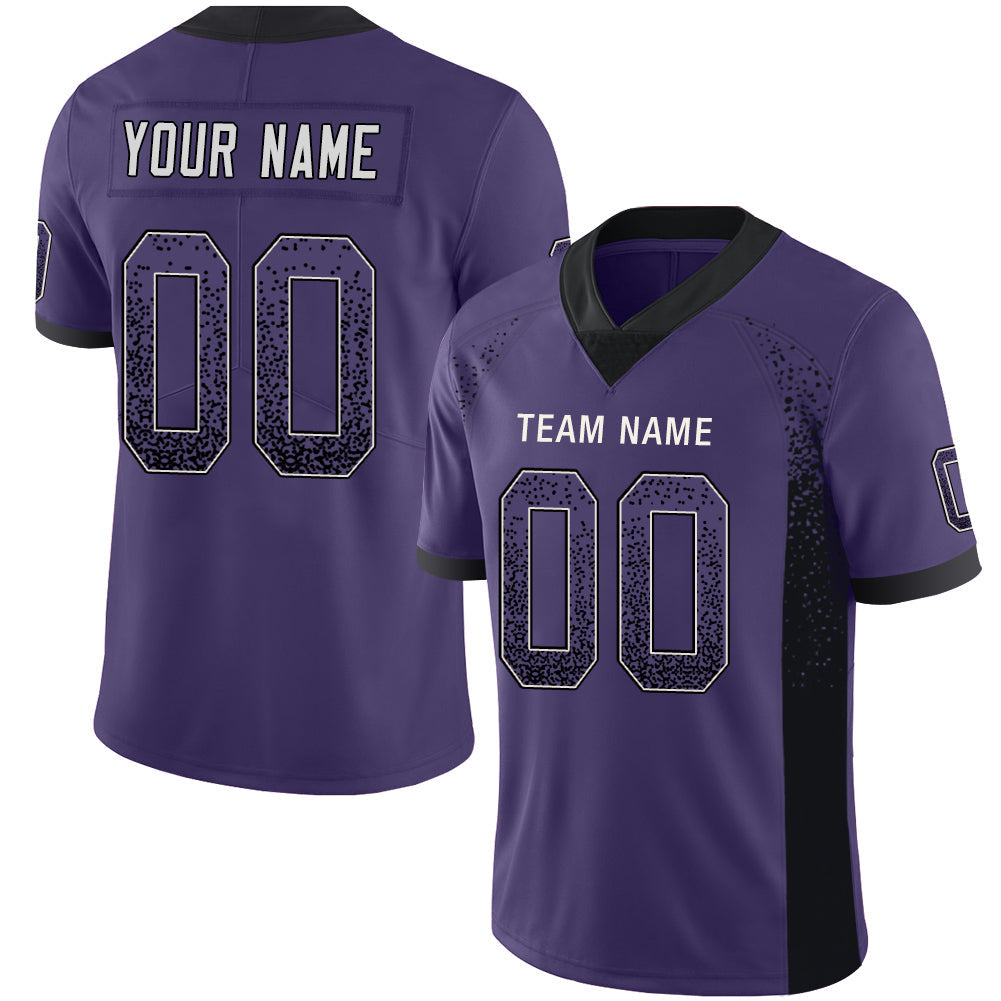Custom B.Raven Mens American Purple Fashion Stitched Limited Stitched Football Jersey