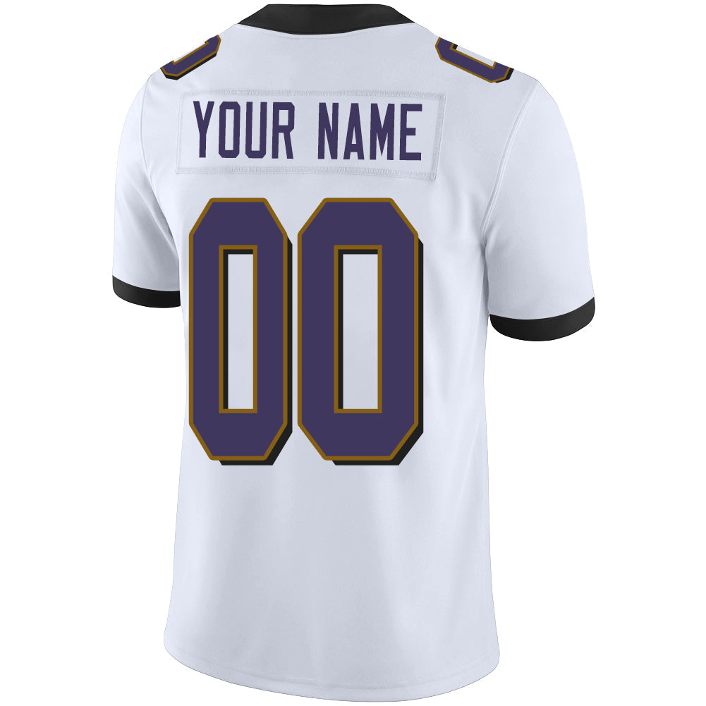 Custom B.Raven Stitched Jerseys Personalizes White Jersey