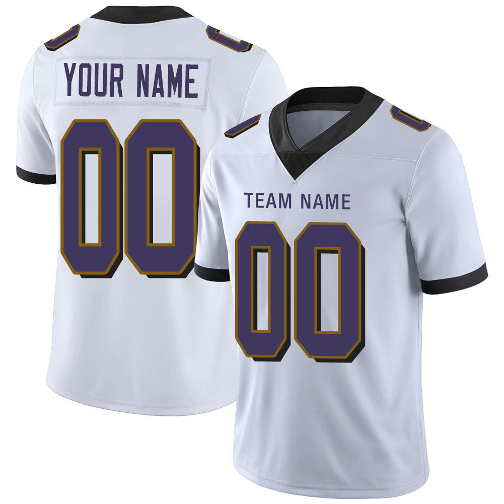 Custom B.Raven Stitched Jerseys Personalizes White Jersey