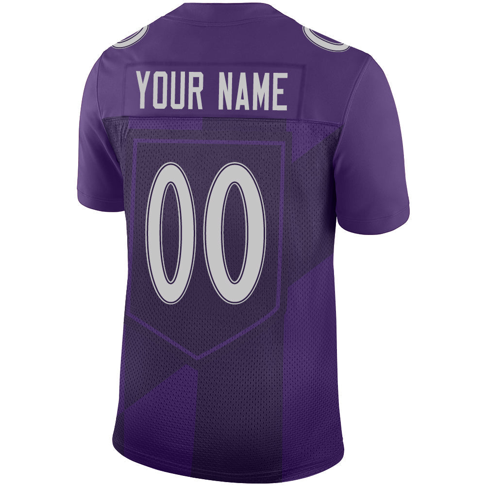 Custom B.Raven Mens American Purple City Stitched Limited Stitched Football Jersey