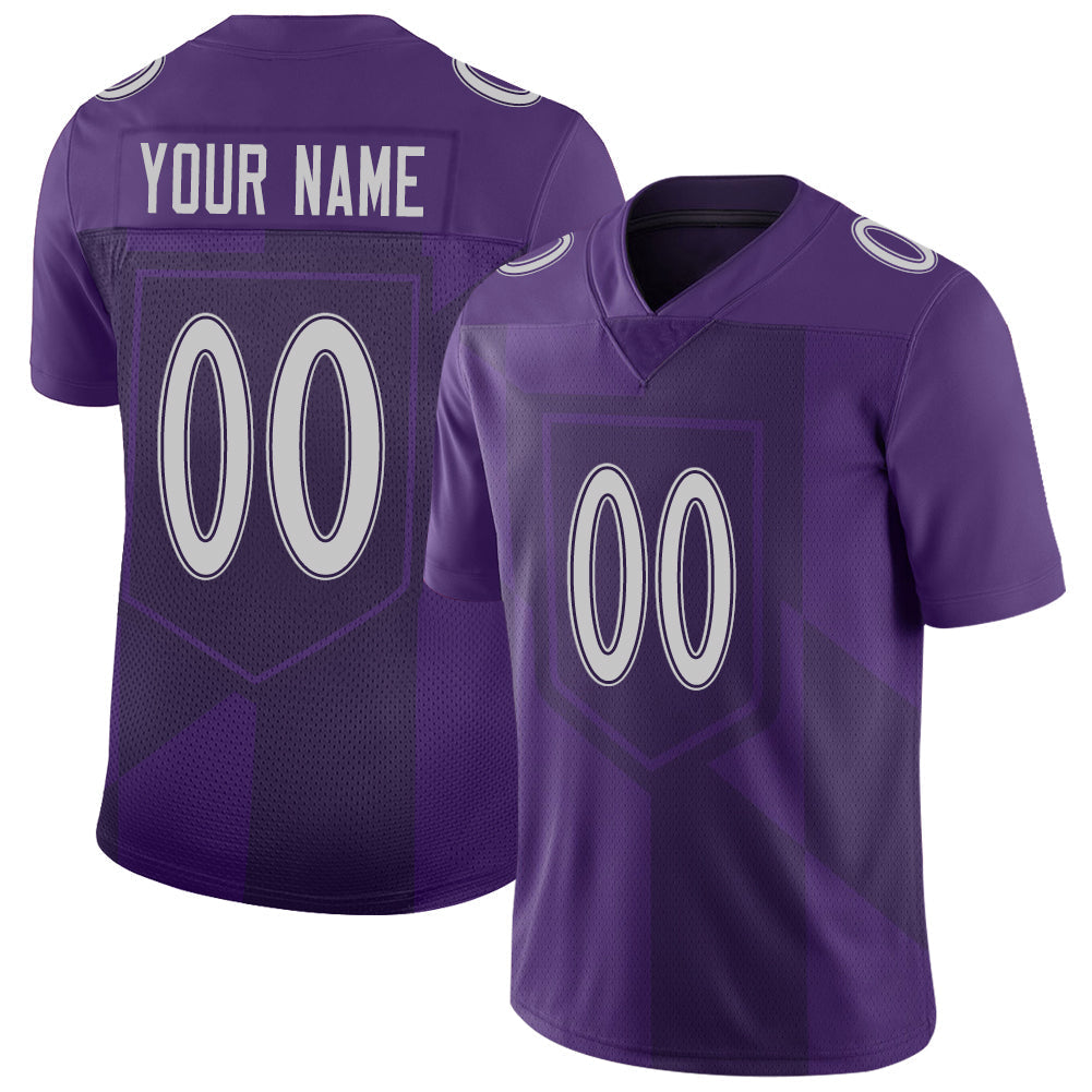 Custom B.Raven Mens American Purple City Stitched Limited Stitched Football Jersey