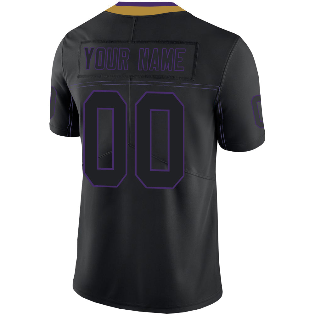 Custom B.Ravens Mens American Black Fashion Stitched Limited Stitched Football Jerseys