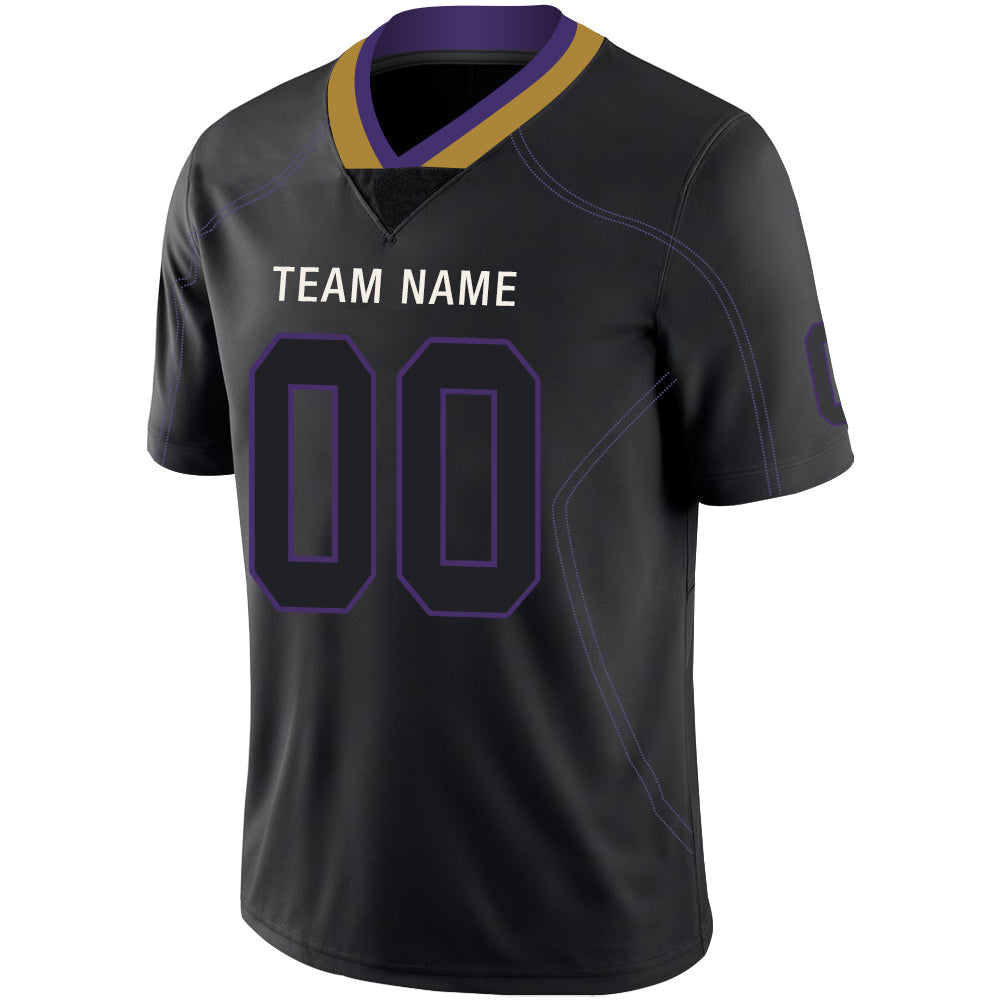 Custom B.Ravens Mens American Black Fashion Stitched Limited Stitched Football Jerseys