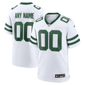 Mens New York Jets Legacy White Custom Game Jersey