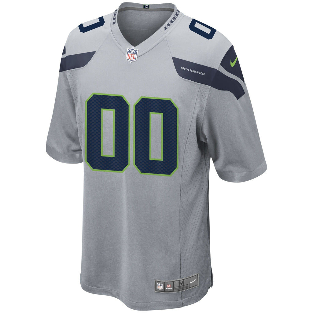 Seattle Seahawks Alternate Custom Game Jersey Gray