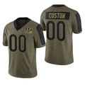 Custom2 Cincinnati Bengals Olive 2021 Salute To Service Limited Jersey Name And Number American Stitched Football Jerseys