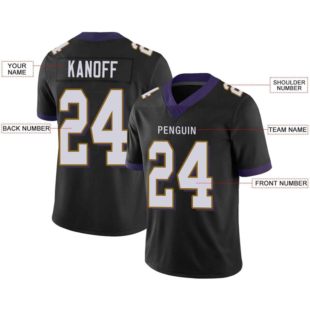 Custom B.Ravens Football JerseyS Team Player or Design Your Own Name for Mens Womens Youth Jerseys Purple