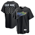 Custom Tampa Bay Rays Devil Rays Jersey Black