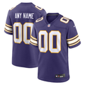 Mens Minnesota Vikings Purple Classic Custom Game Jersey