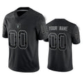 Custom Las Vegas Raiders Black Reflective Limited Stitched Jerseys