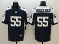 Mens Dallas Cowboys Leighton Vander Esch #55 Navy Alternate Custom Game Jersey