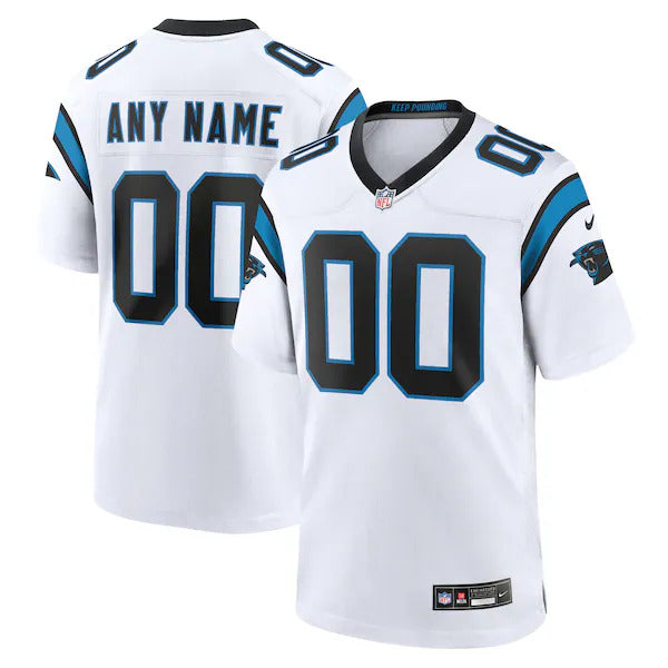 Custom Carolina Panthers Jersey White
