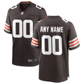 Mens Cleveland Browns Brown Custom Game Jersey