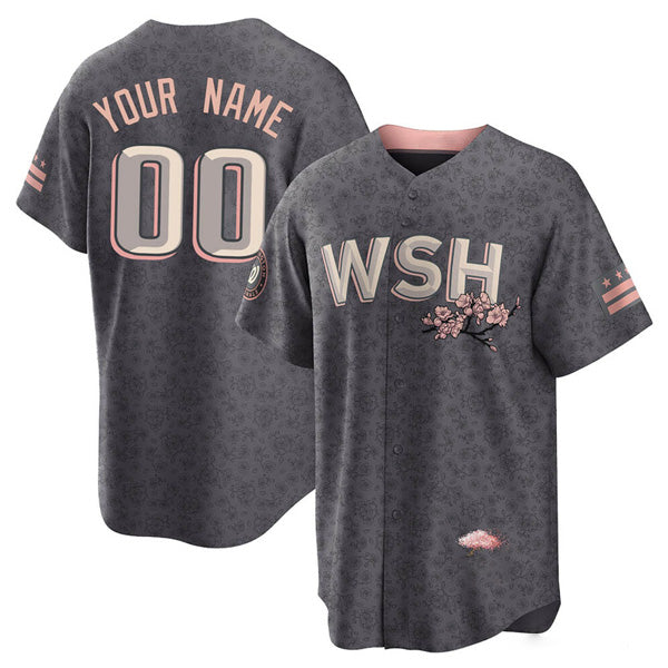 Custom Washington Nationals City Connect Jersey Gray