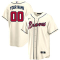 Custom Atlanta Braves Jersey Cream