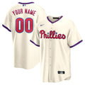 Custom Philadelphia Phillies Alternate Jersey Cream