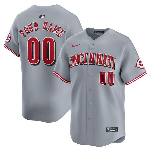 Custom Cincinnati Reds Road Jersey Gray